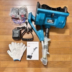 新品 電動除雪機 除雪器具 電動除雪スコップ コードレス　バッテリー2個 ②