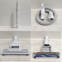  HITACHI 日立/かるパック掃除機/紙パック式クリーナー/パワフルエアーヘッド/日本製/キャニスタータイプ/ホワイト/CV-KV70K-W/C1DZ1001の画像