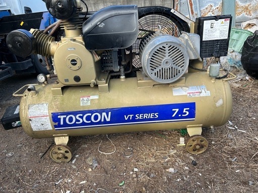 東芝　TOSCON　コンプレッサー　7.5kw　10馬力　＠＠