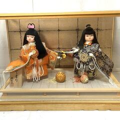 【G816】弥生人形/てまり/錦凰作/郷土玩具/ガラスケース入り...
