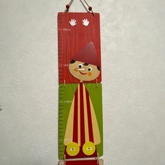 富雄で！ピノキオおもちゃ身長メーター知育可愛いおしゃれレトロスケールの画像