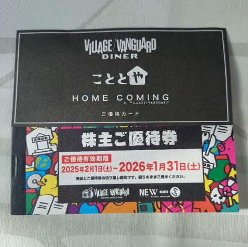 12枚 ヴィレッジヴァンガード VILLAGE VANGUARD 株主優待