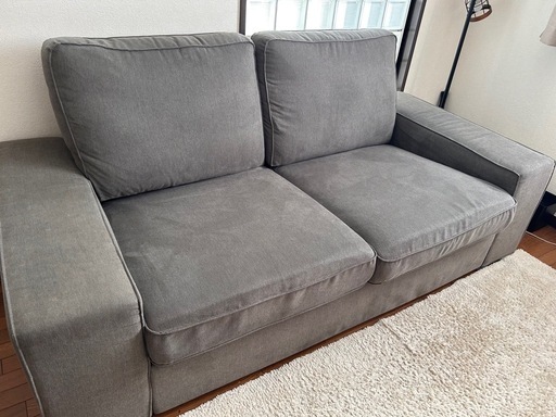 IKEA 2人がけソファトレースンド チャコール (ひかり) 喜多見のソファ《2人掛けソファ》の中古あげます・譲ります｜ジモティーで不用品の処分