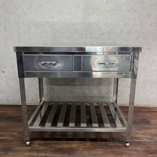 ???  WY16/29 作業台 ステンレス 引き出し コンロ台 ガス台 業務用 収納 厨房用品 ワークテーブル 飲食店 W90×D6