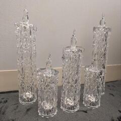 キャンドルライト クリアカラー オブジェ インテリア小物の画像