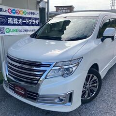 平成26年式 日産 エルグランド ライダー 黒本皮シート 車検付...
