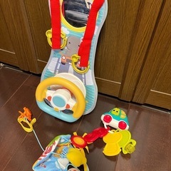 幼児用ハンドル、アンパンマンの布製メリー、車の効果音鍵遊び