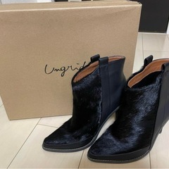 Ungrid ウエスタンブーツ 黒