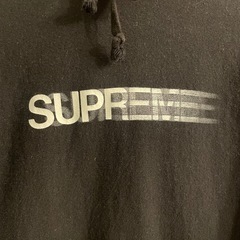 シュプリーム　モーションロゴパーカー　黒　Sの画像