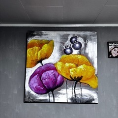 大きな絵ポピー花の画像