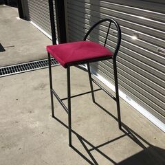 206 カウンターハイチェア  座面高さ 60㎝ レッド系 の画像