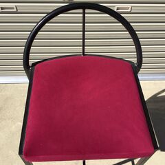 206 カウンターハイチェア  座面高さ 60㎝ レッド系 の画像