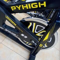 ★ジモティ割あり★ PYHIGH スピンバイク ブラック×イエロー H110×D100×W56 クリーニング済み OJ7972の画像