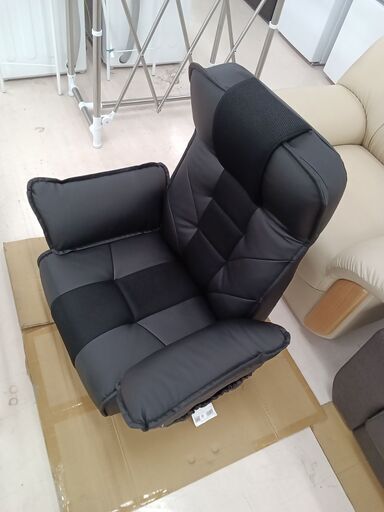 ★ジモティ割あり★ 明光ホームテック 座椅子 ブラック W73×D60～121×H35～79 クリーニング済み TC7360