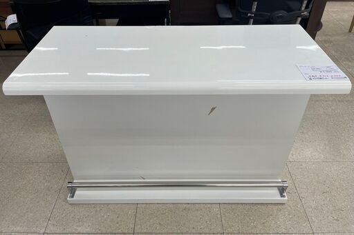 ★ジモティ割あり★  カウンターテーブル 白 H86×D52×W120 クリーニング済み TJ10911