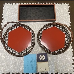 たち吉　天ぷら皿2枚&木製トレー