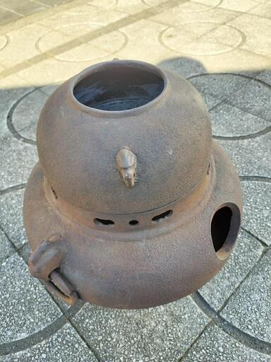 茶釜　釜　ガーデニング　古民家　飾り物