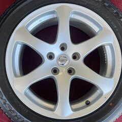 【正規品】蔵出し！V35 純正ホイール + 当時モノのポテンザ RE92A バリ溝 F-7.5J R-8.0J 225/50R17x235/50R17 ４本セット！V35.V36.Z33等への画像
