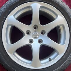 【正規品】蔵出し！V35 純正ホイール + 当時モノのポテンザ RE92A バリ溝 F-7.5J R-8.0J 225/50R17x235/50R17 ４本セット！V35.V36.Z33等への画像