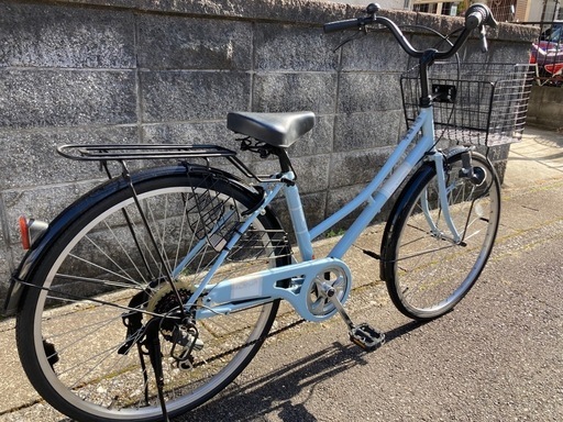 【26インチ自転車】美品❗️6段変速　リヤタイヤ、チェーン、鍵新品❗️スペアキーあり　若林自転車　膳所店　SALE中❗️