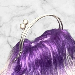 【未使用】ショルダーバッグ❤2wayシャギーファーバッグ　がま口バッグの画像