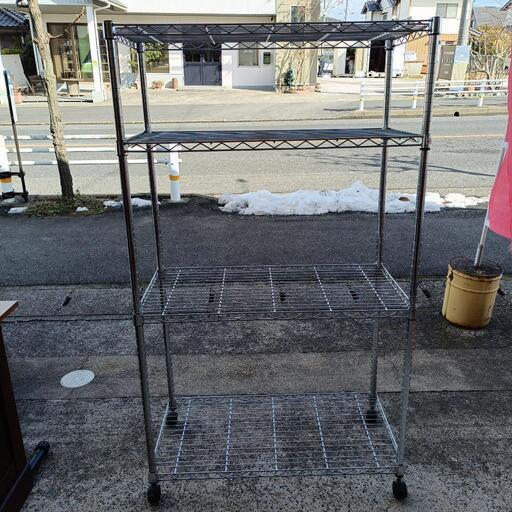 メタルラック☆90×45×156㎝☆スチールラック☆収納☆ディスプレイ☆【こちらは店舗です。浜村鹿野温泉ICから3分 買取舗宮本リサイクル 営業時間9～19時 定休日水曜のみ←連絡できませんm(_ _)m】