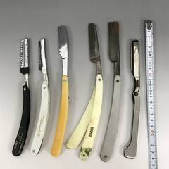 🌏🌏🌏KKF5/94 西洋剃刀 まとめて6点 他 カミソリ 剃刀 レザー 髭剃り シェービング 床屋 理髪 理美容🌏🌏🌏の画像
