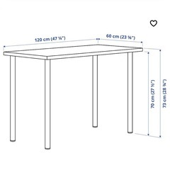 【IKEA】机　デスク　ホワイト　白の画像