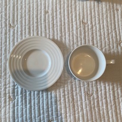 コーヒーカップ&ソーサー 10セット ホワイト シンプル 難ありの画像