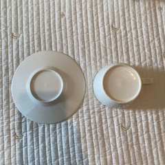 コーヒーカップ&ソーサー 10セット ホワイト シンプル 難ありの画像