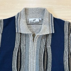 美品★Monte Carlo ストライプニット ポロネックの画像