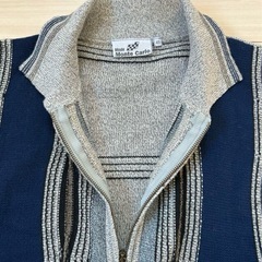 美品★Monte Carlo ストライプニット ポロネックの画像