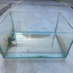 特注ガラス製水槽　60㎝×45㎝×30㎝　排水口付き