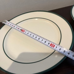 グリーンの縁　24㎝大皿2枚の画像