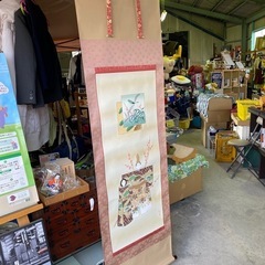 🍀【値下げしました】掛け軸／立雛 ひな祭り 森山観月 ＊風鎮もお...