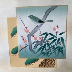 🍀【値下げしました】掛け軸／立雛 ひな祭り 森山観月 ＊風鎮もお付けします＊の画像