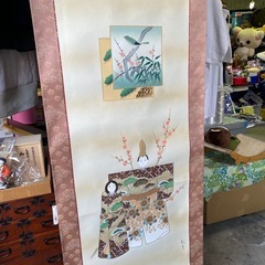 🍀【値下げしました】掛け軸／立雛 ひな祭り 森山観月 ＊風鎮もお付けします＊の画像