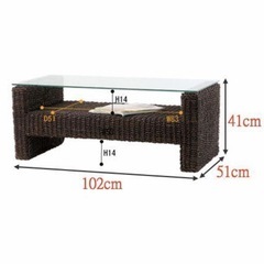 【取引終了しました】ローテーブル　アバカ材の画像