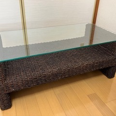 【取引終了しました】ローテーブル　アバカ材