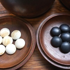 ⚫︎囲碁○本蛤⚫︎那智黒石○木製碁笥セット⚫骨董品の画像