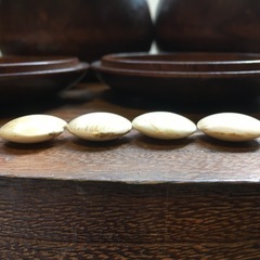 ⚫︎囲碁○本蛤⚫︎那智黒石○木製碁笥セット⚫骨董品の画像