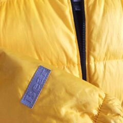美品‼　黄色　ダウンジャケット　もこもこ暖かい　Lサイズの画像