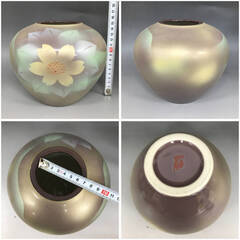 🌏🌏🌏KF5/20 九谷焼/他 金/花/色絵 花瓶 まとめて5点 在銘 花器 花入 飾壺 陶器 古美術 花入 花生け フラワーベース 宗秀/東山■★🌏🌏🌏の画像