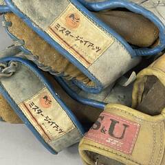 🌏🌏🌏kt6/46　野球グローブ まとめて 8点 S＆U ミスタージャイアンツ FFA USSIE 等 大量 セット 野球用品 スポーツ 現状品■🌏🌏🌏の画像