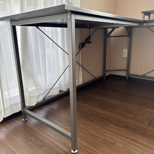 【値下げ！】山善　L字デスク　100×60 2面　コンセント付き