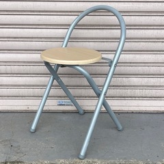 アイリスオーヤマ　折り畳み 丸椅子 スツール パイプ椅子　