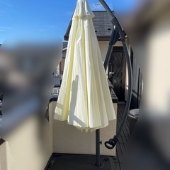 大型294cmパラソル　アイボリーの画像