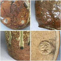 🌏🌏🌏KF5/60　花瓶 まとめて6点 花器 焼き物 在銘 フラワーベース 陶器 陶磁器 華道具 茶道具 花入 花生(秀水/京焼/信楽等)■ 🌏🌏🌏の画像