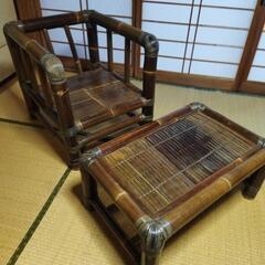 バンブー 竹細工 テーブル椅子