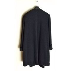 バブル時代　Aラインコート　肩パッド入り/金ボタン/極厚の画像